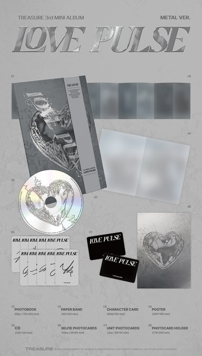 TREASURE - 3rd MINI ALBUM [LOVE PULSE] (3 TYPES Random)