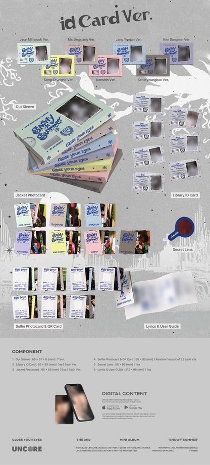 CLOSE YOUR EYES - 2nd mini album [Snowy Summer] (ID Card Ver.) (POCAALBUM)