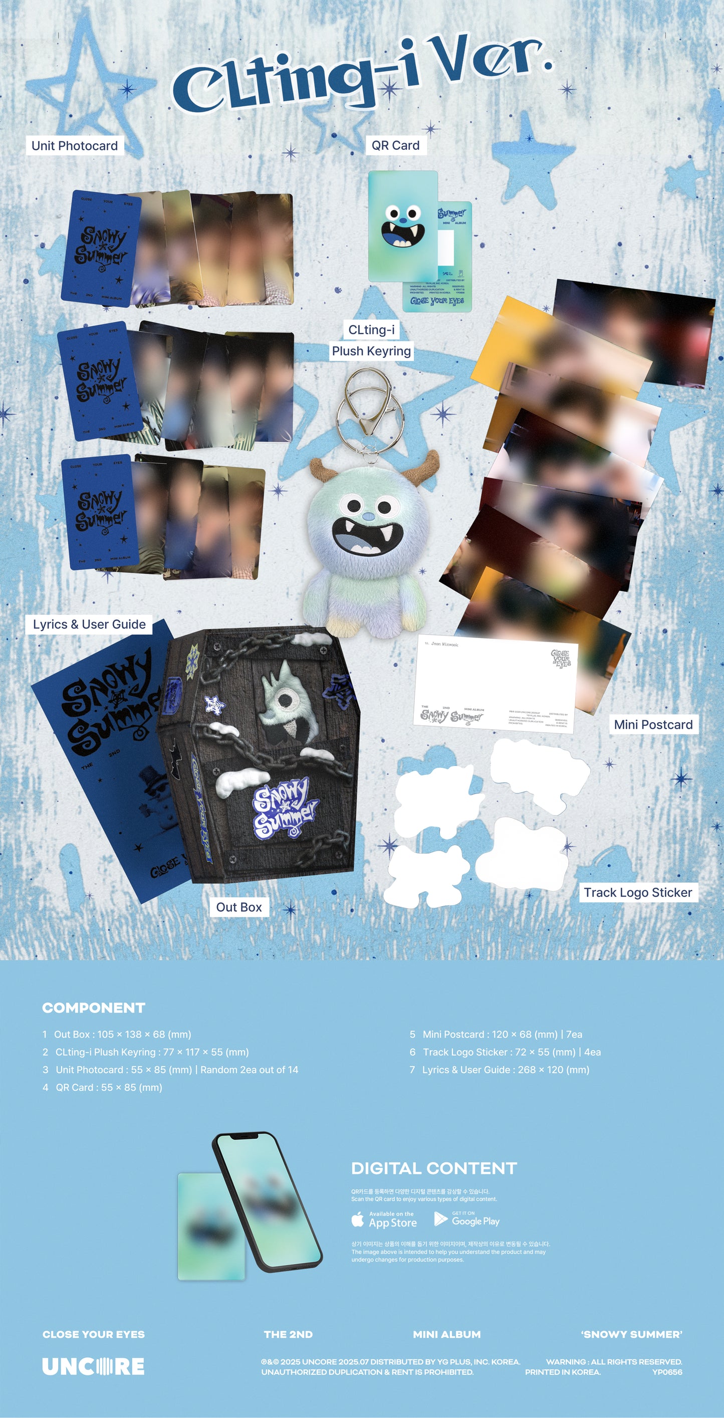 CLOSE YOUR EYES - 2nd mini album [Snowy Summer] (CLting-i Ver.) (POCAALBUM)