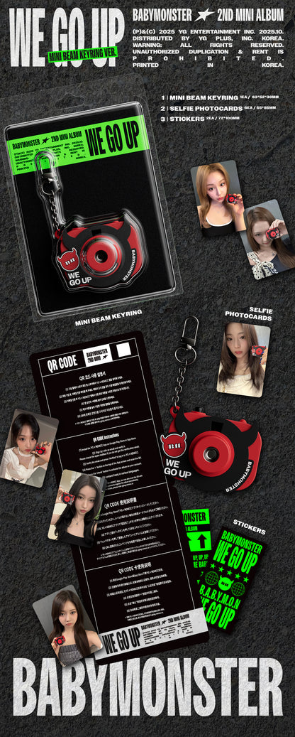BABYMONSTER - 2nd MINI ALBUM [WE GO UP] (MINI BEAM KEYRING Ver.)