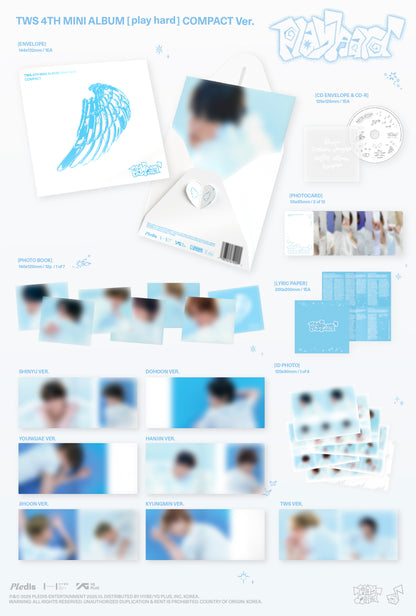 TWS - 4th Mini Album ‘play hard’ (COMPACT Ver.) (7 TYPES Random)