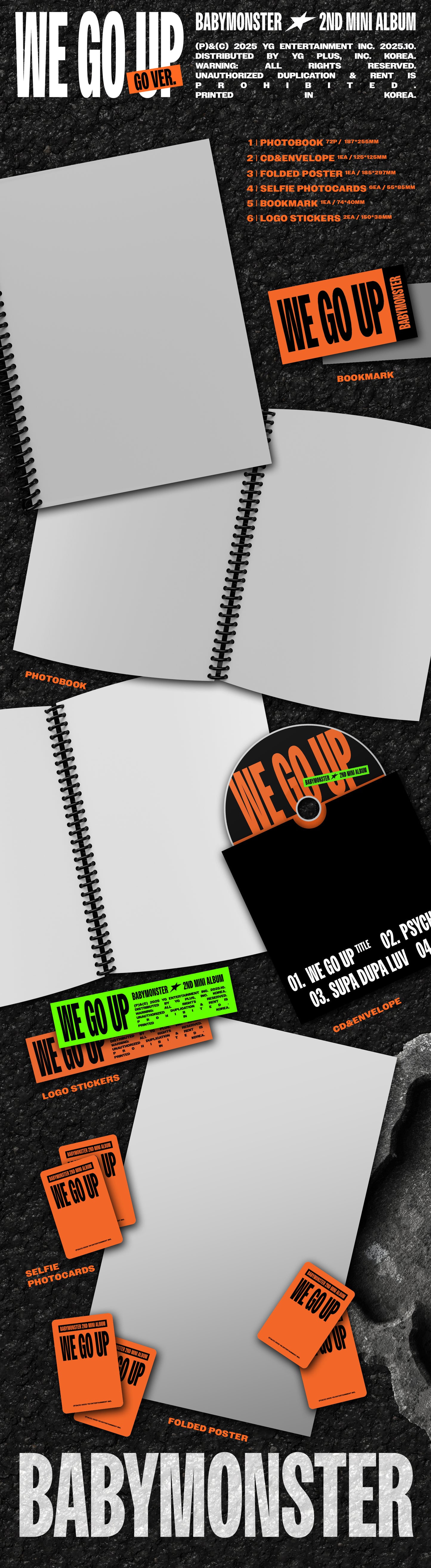 BABYMONSTER - 2nd MINI ALBUM [WE GO UP] (GO Ver.)