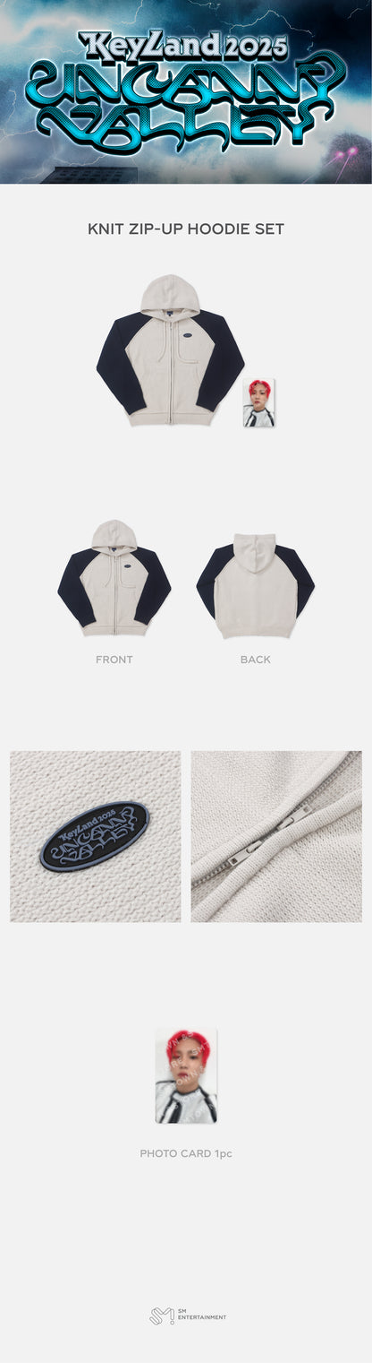 KEY - [KEYLAND : Uncanny Valley] MD (KNIT ZIP-UP HOODIE SET)