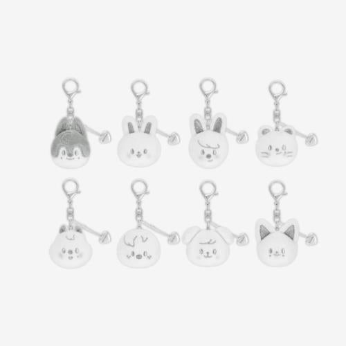 Stray Kids <dominATE : celebrATE> Merch (SKZOO FACE KEYRING SILVER Ver.)