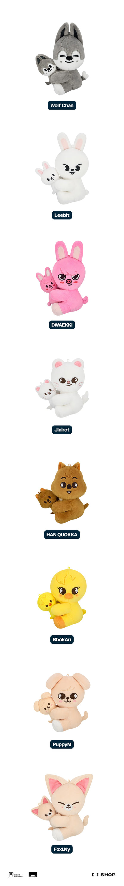 Stray Kids <dominATE : celebrATE> Merch (SKZOO MAGNET PLUSH SET)