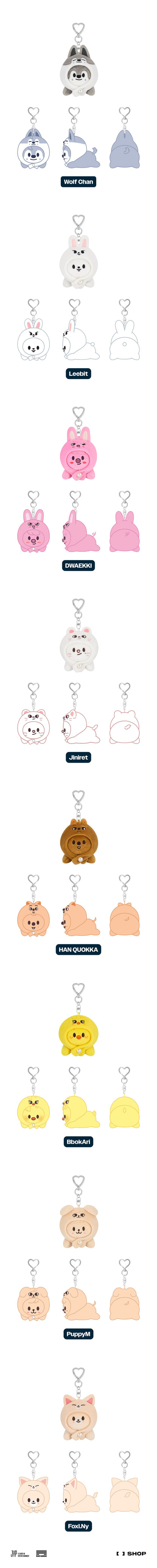 Stray Kids <dominATE : celebrATE> Merch (SKZOO KEYRING LYING Ver.)