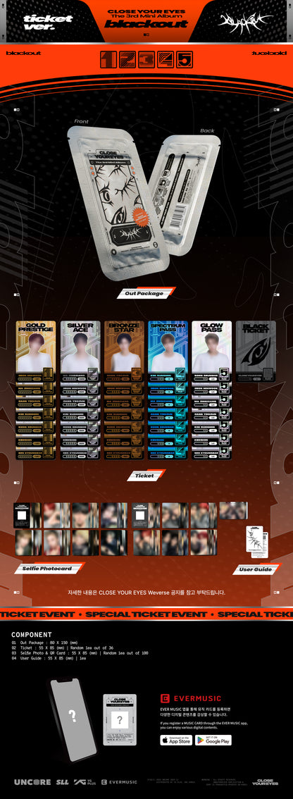 CLOSE YOUR EYES The 3rd Mini Album 'blackout' (ticket ver.)