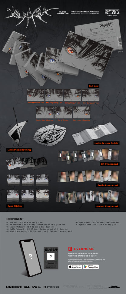 CLOSE YOUR EYES The 3rd Mini Album 'blackout' (eyes ver.) (7 TYPES Random)