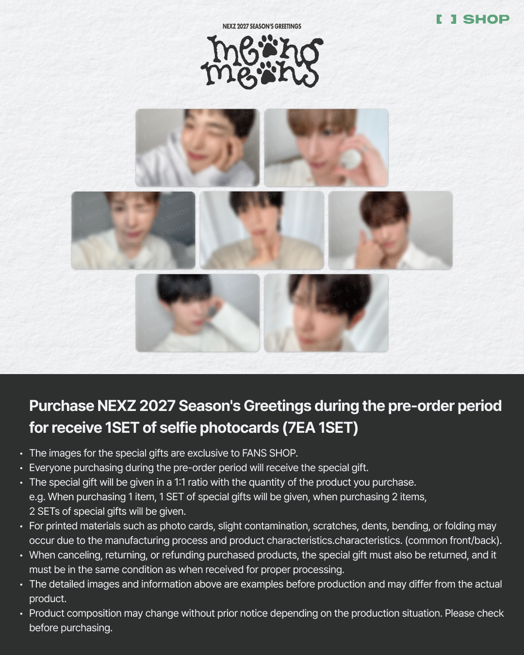 🎁FANS SHOP🎁 NEXZ 2027 Season's Greetings [meong meong]