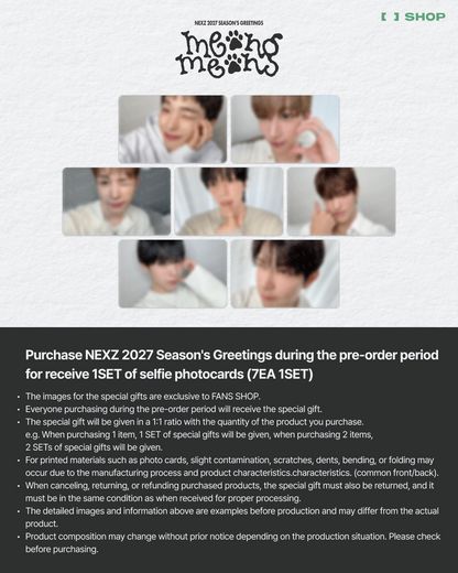 🎁FANS SHOP🎁 NEXZ 2027 Season's Greetings [meong meong]