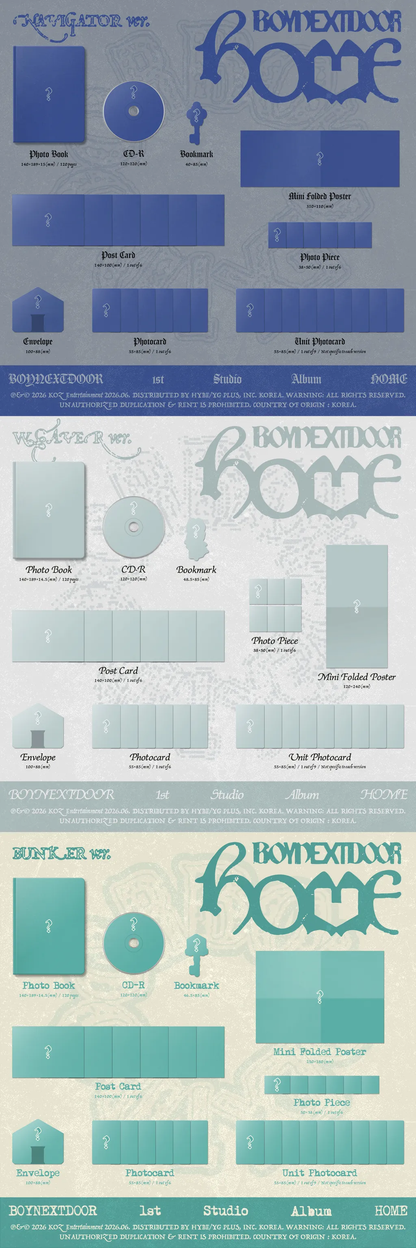 BOYNEXTDOOR - 1st Studion Album [HOME] (3 TYPES Random)