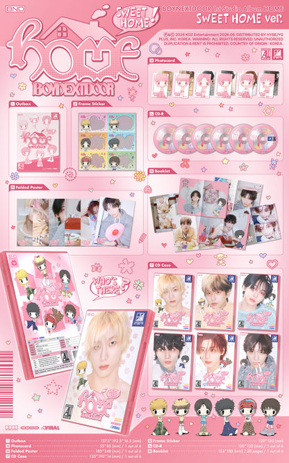 BOYNEXTDOOR - 1st Studion Album [HOME] (SWEET HOME ver.) (6 TYPES Random)