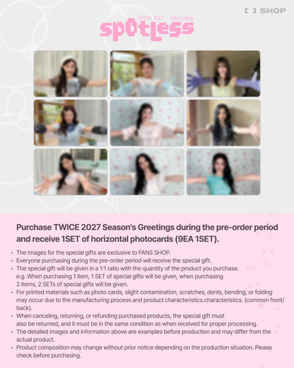 🎁FANS SHOP🎁 TWICE 2027 Season's Greetings [Spotless]