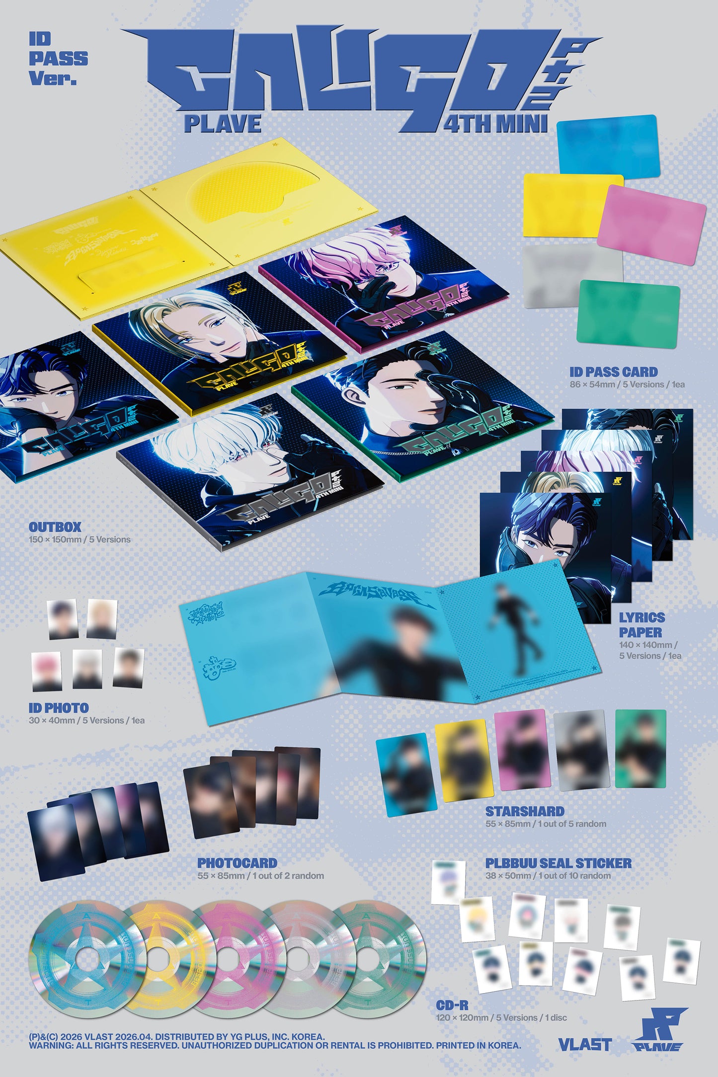 PLAVE - 4th mini album 'Caligo Pt.2' (ID PASS Ver.) (5 TYPES Random)