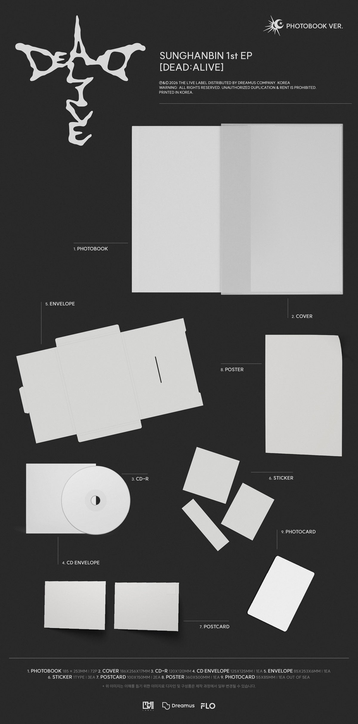 SUNGHANBIN - 1st EP [DEAD:ALIVE] (Photobook Ver)