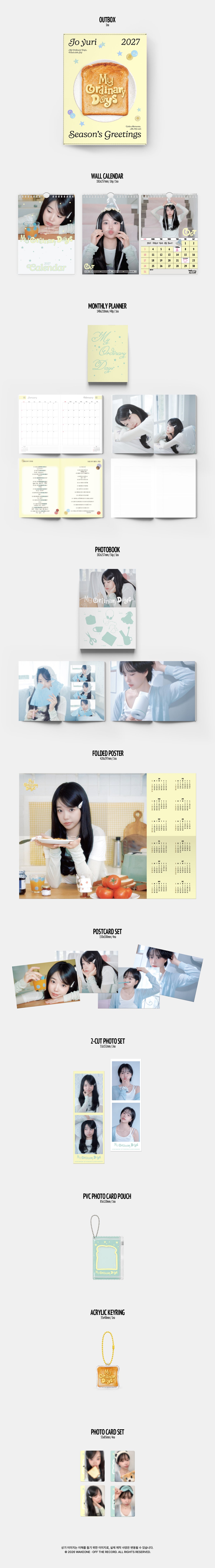 JO YURI 2027 Season's Greetings [MY ORDINARY DAYS]