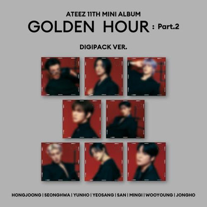 ATEEZ - 11th Mini Album [GOLDEN HOUR : Part.2] (Digipack Ver.) (8TYPE Random)