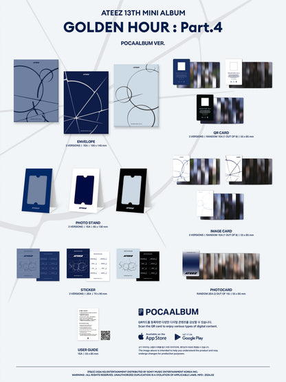 ATEEZ - 13th mini album [GOLDEN HOUR : Part.4] (POCAALBUM VER.) (3 TYPES Random)