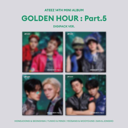 🎁SOUNDWAVE BENEFIT 🎁ATEEZ - 14th mini album [GOLDEN HOUR : Part.5] (DIGIPACK UNIT Ver) (4 TYPES Random)