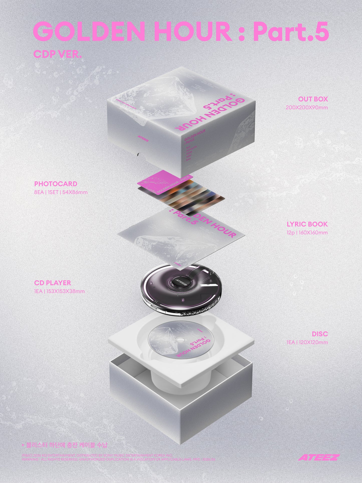 ATEEZ - 14th mini album [GOLDEN HOUR : Part.5] (CDP VER.)