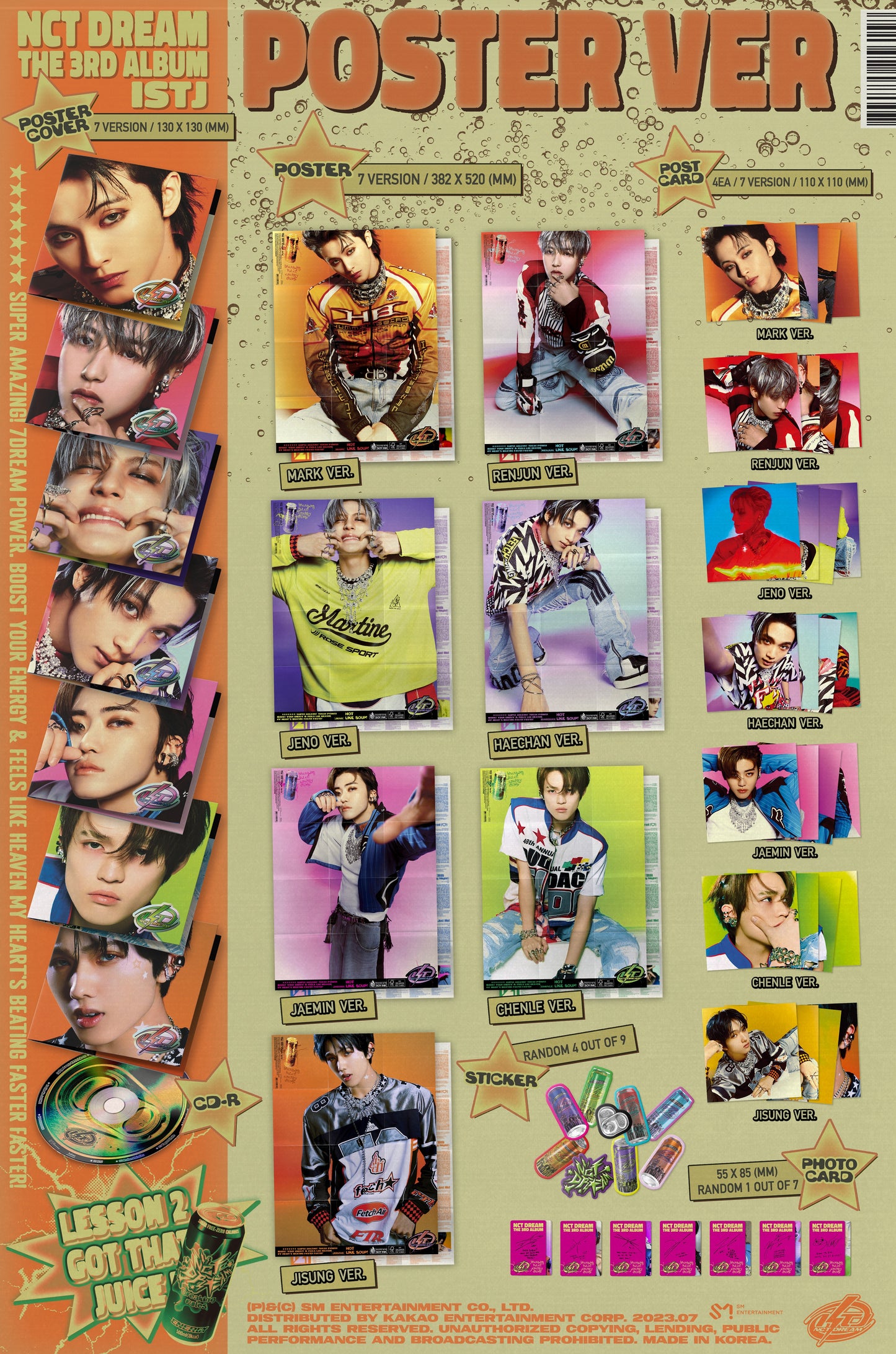 NCT DREAM - The 3rd Album [ISTJ] (Poster Ver.) (7 TYPE Random)