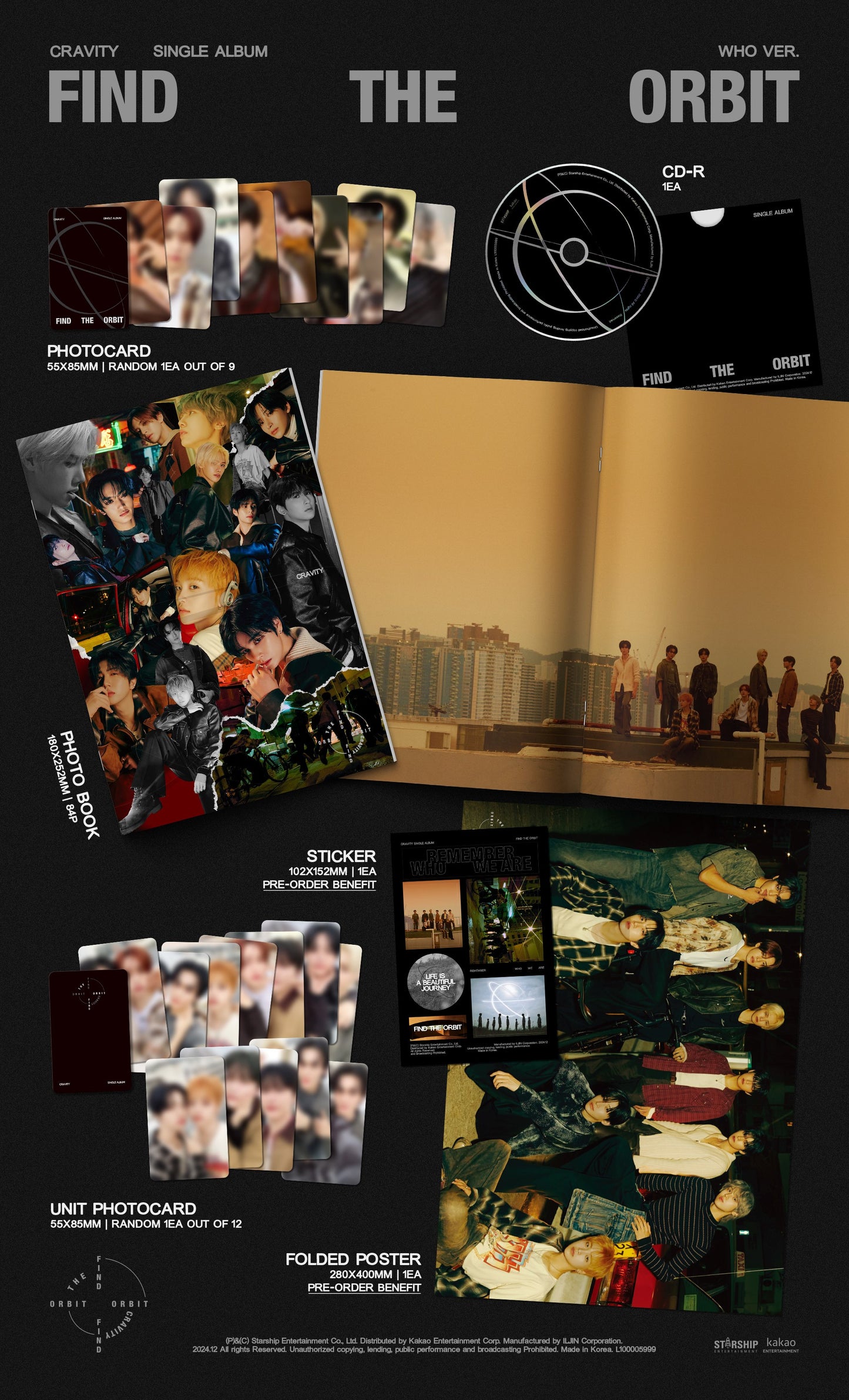 CRAVITY Single Album [FIND THE ORBIT] (Random Ver.) (2 TYPES Random)