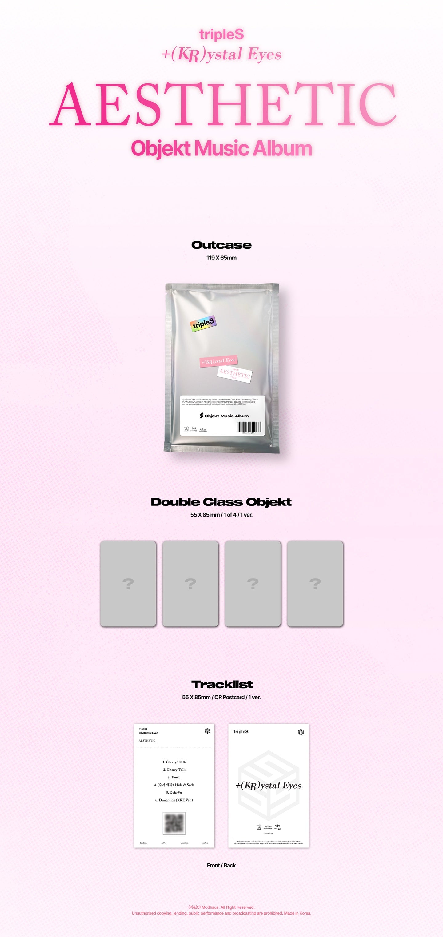 tripleS - mini album [+(KR)ystal Eyes <AESTHETIC>] (Objekt Music Album)
