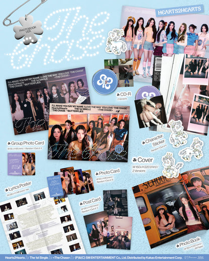 Hearts2Hearts - 1st single album [The Chase] (Photo Book Ver.) (2 TYPES Random)