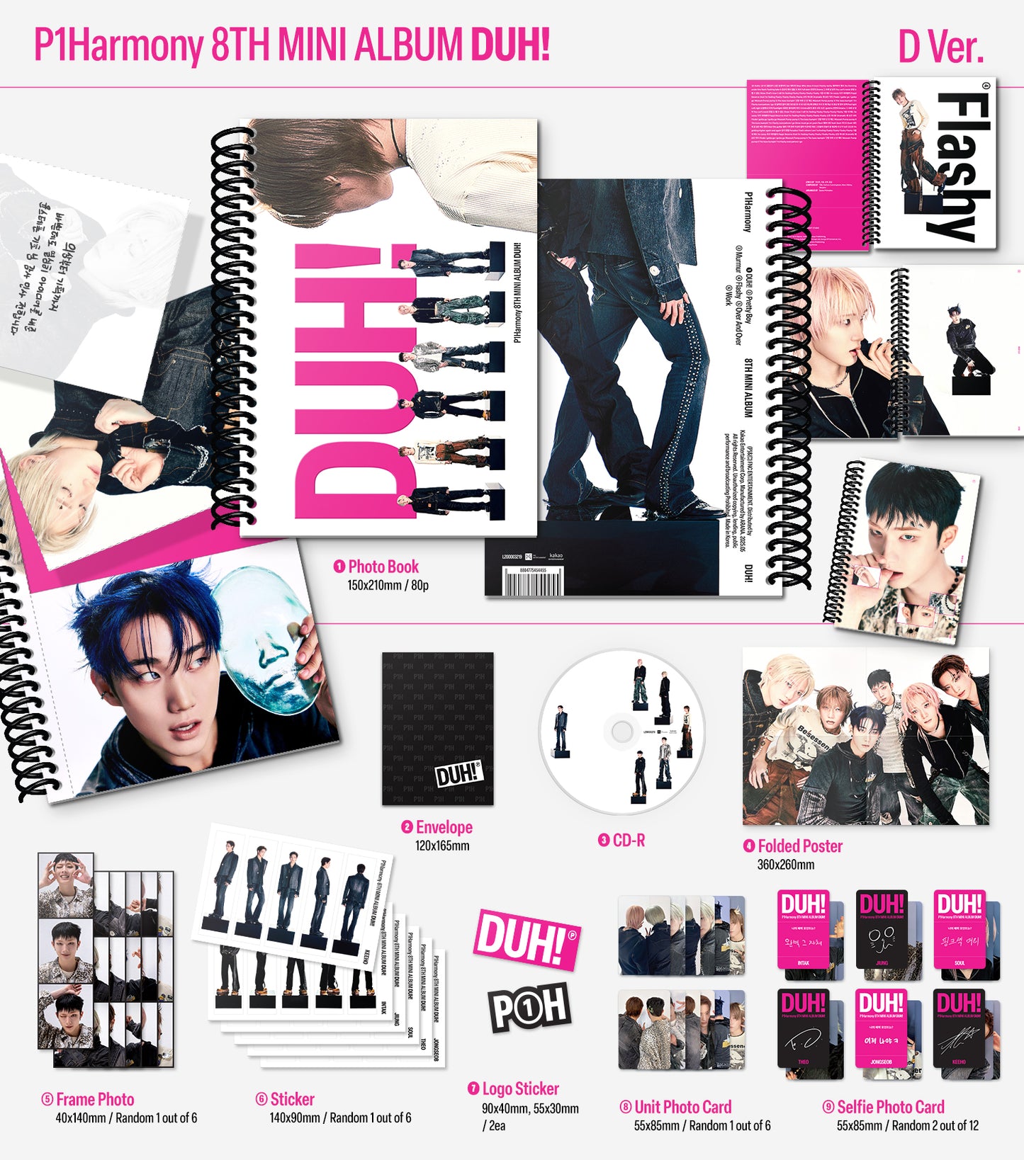 P1Harmony - 8th mini album [DUH!] (2 TYPES Random)