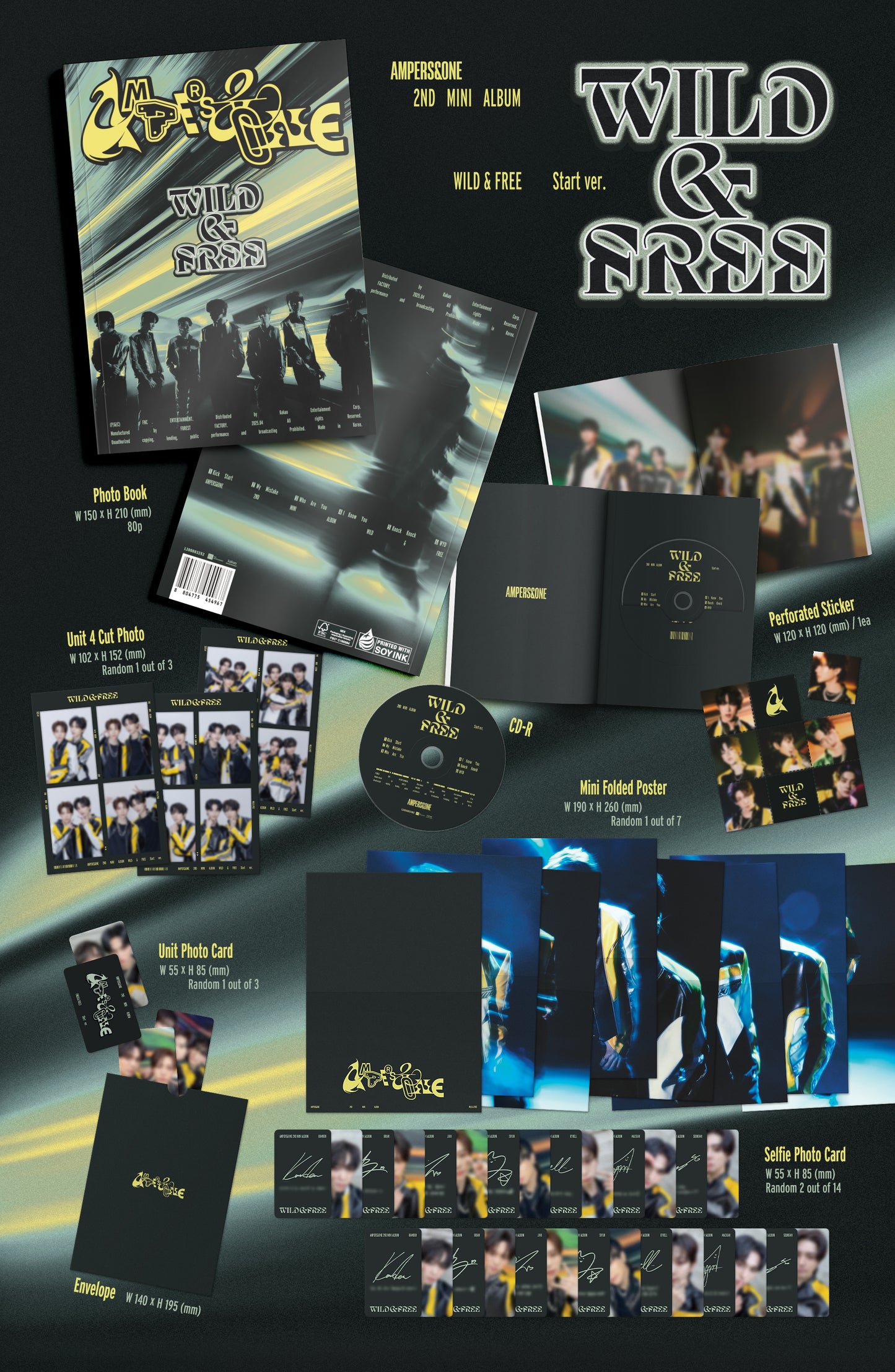 AMPERS&ONE - 2nd mini album [WILD & FREE] (Start ver.)
