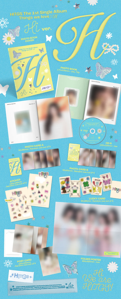 HITGS - 1st Single Album [Things we love : H] (2 TYPES Random)
