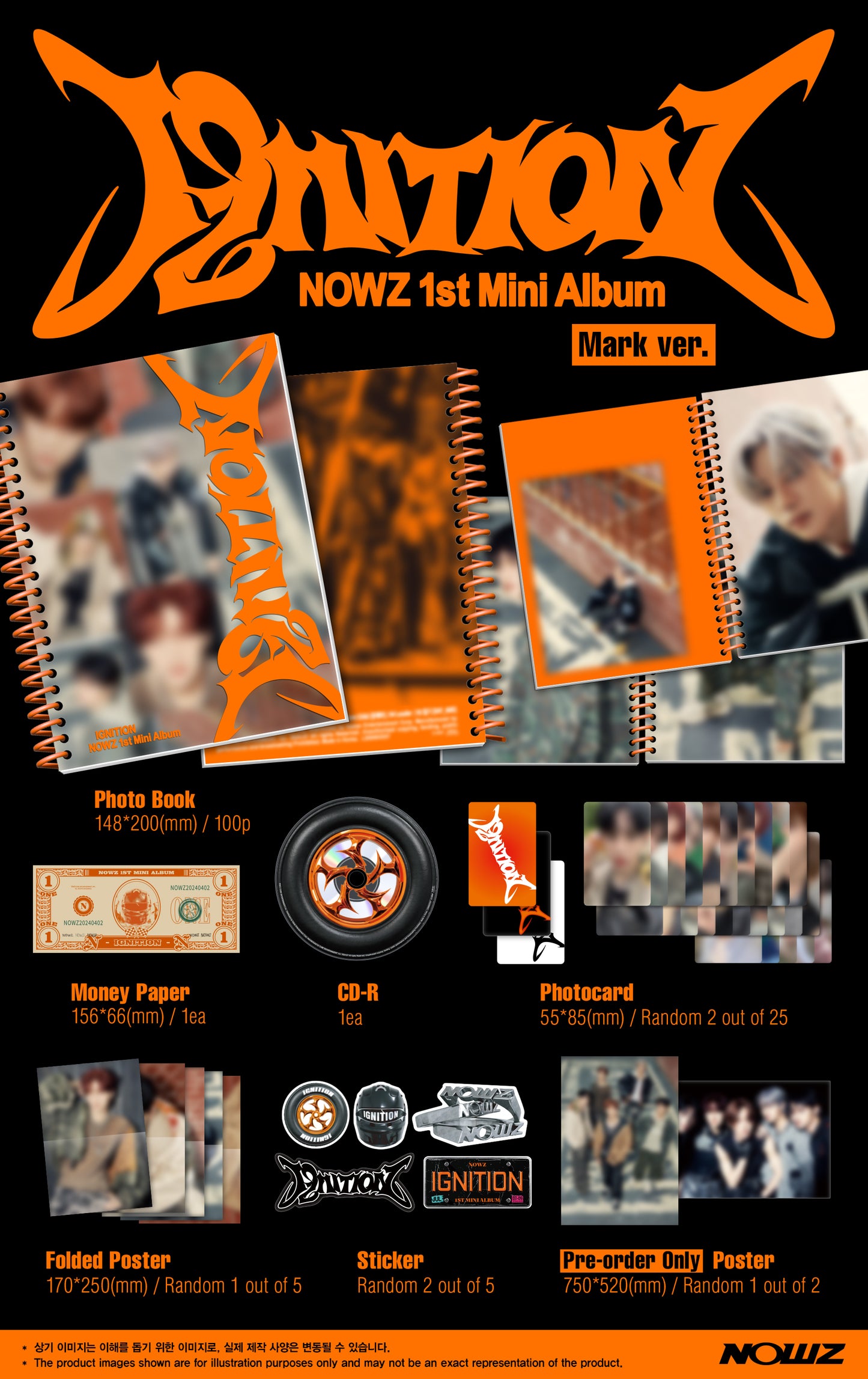NOWZ - 1st mini album [IGNITION] (2 TYPES Random)