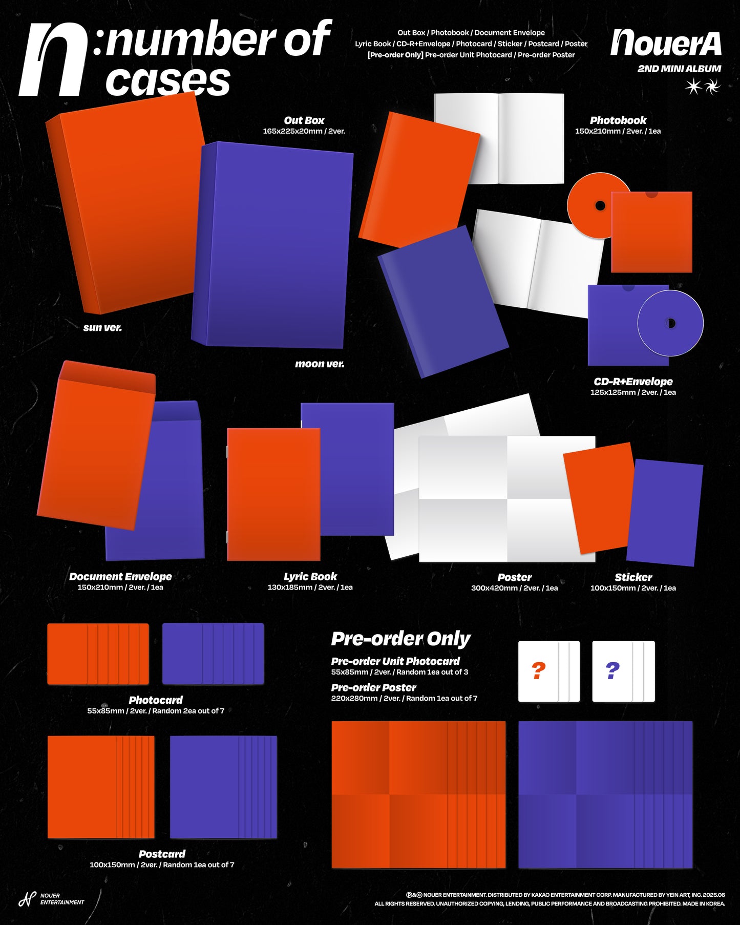 NouerA - 2nd mini album [n: number of cases] (2 TYPES Random)