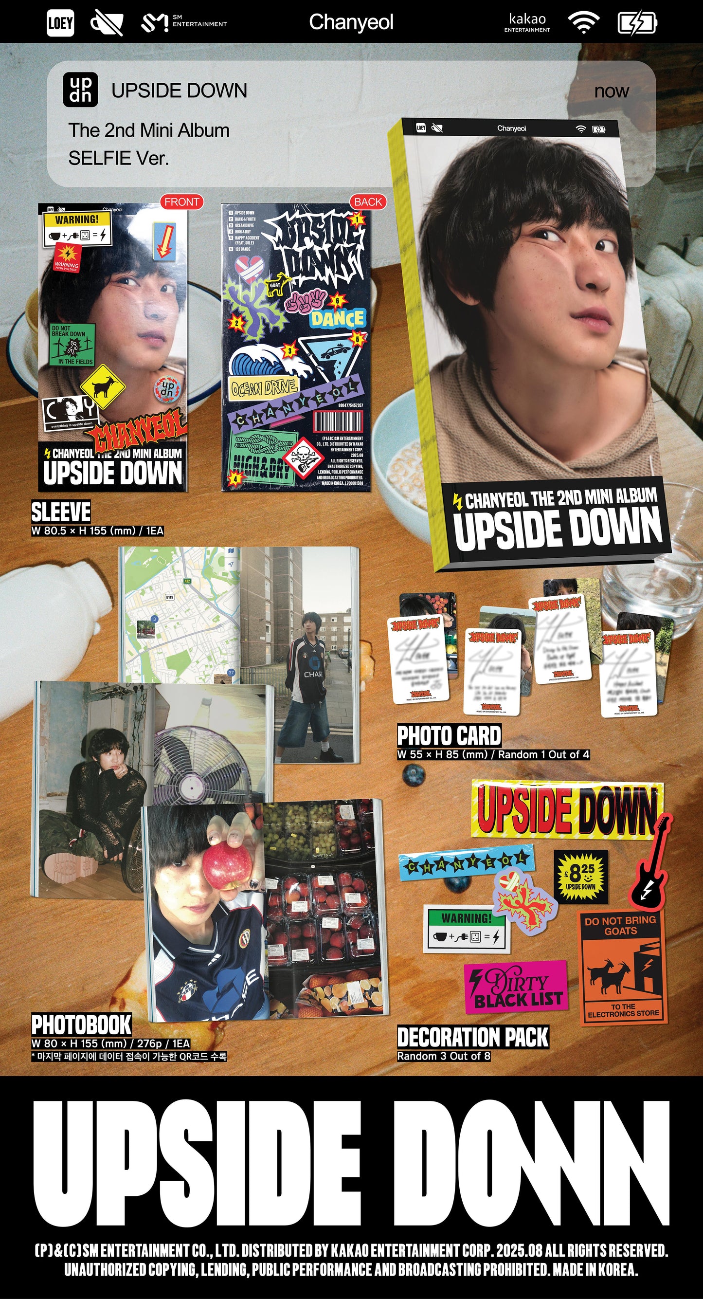 CHANYEOL - 2nd mini album [Upside Down] (Selfie Ver.)