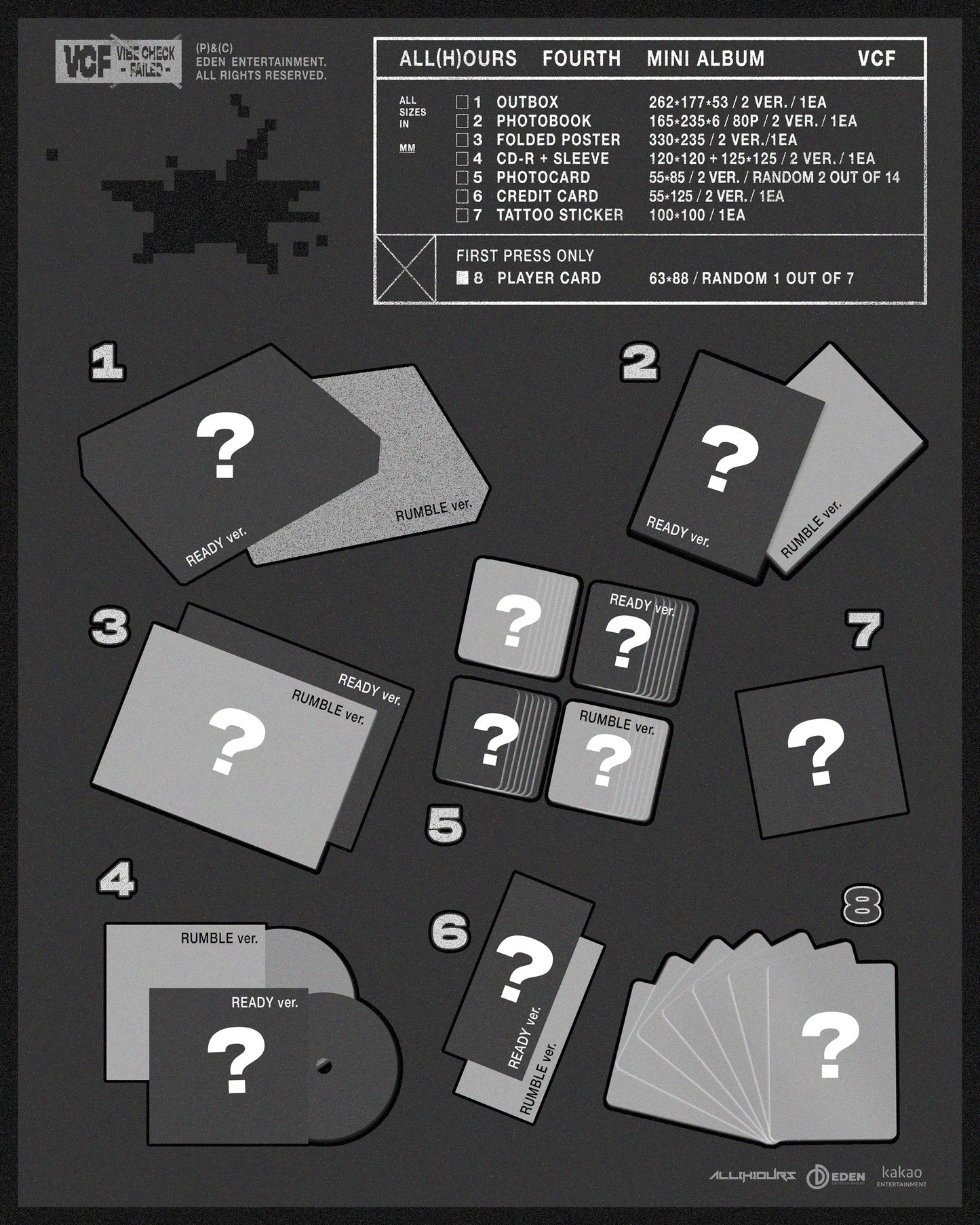 ALL(H)OURS - 4th mini album [VCF] (2 TYPES Random)