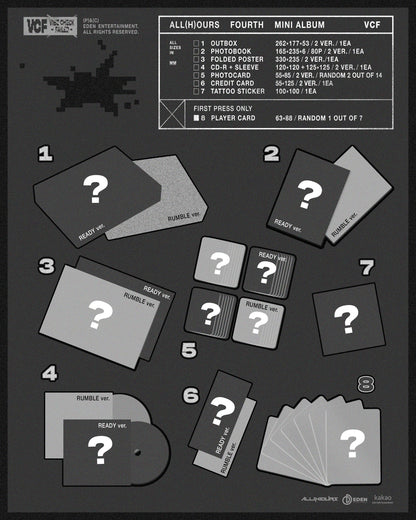 ALL(H)OURS - 4th mini album [VCF] (2 TYPES Random)