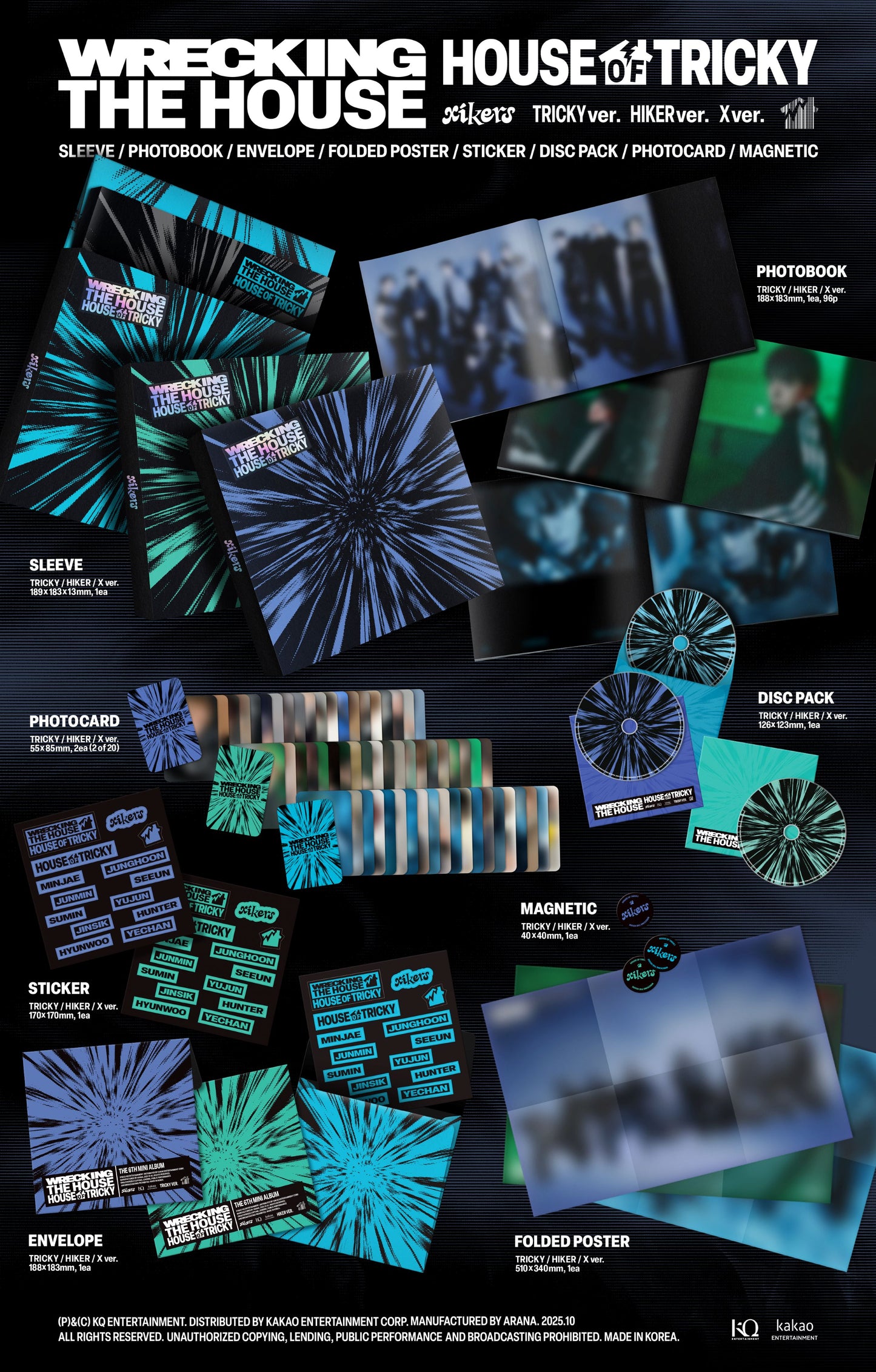 xikers - 6th mini album [HOUSE OF TRICKY : WRECKING THE HOUSE] (3 TYPES Random)