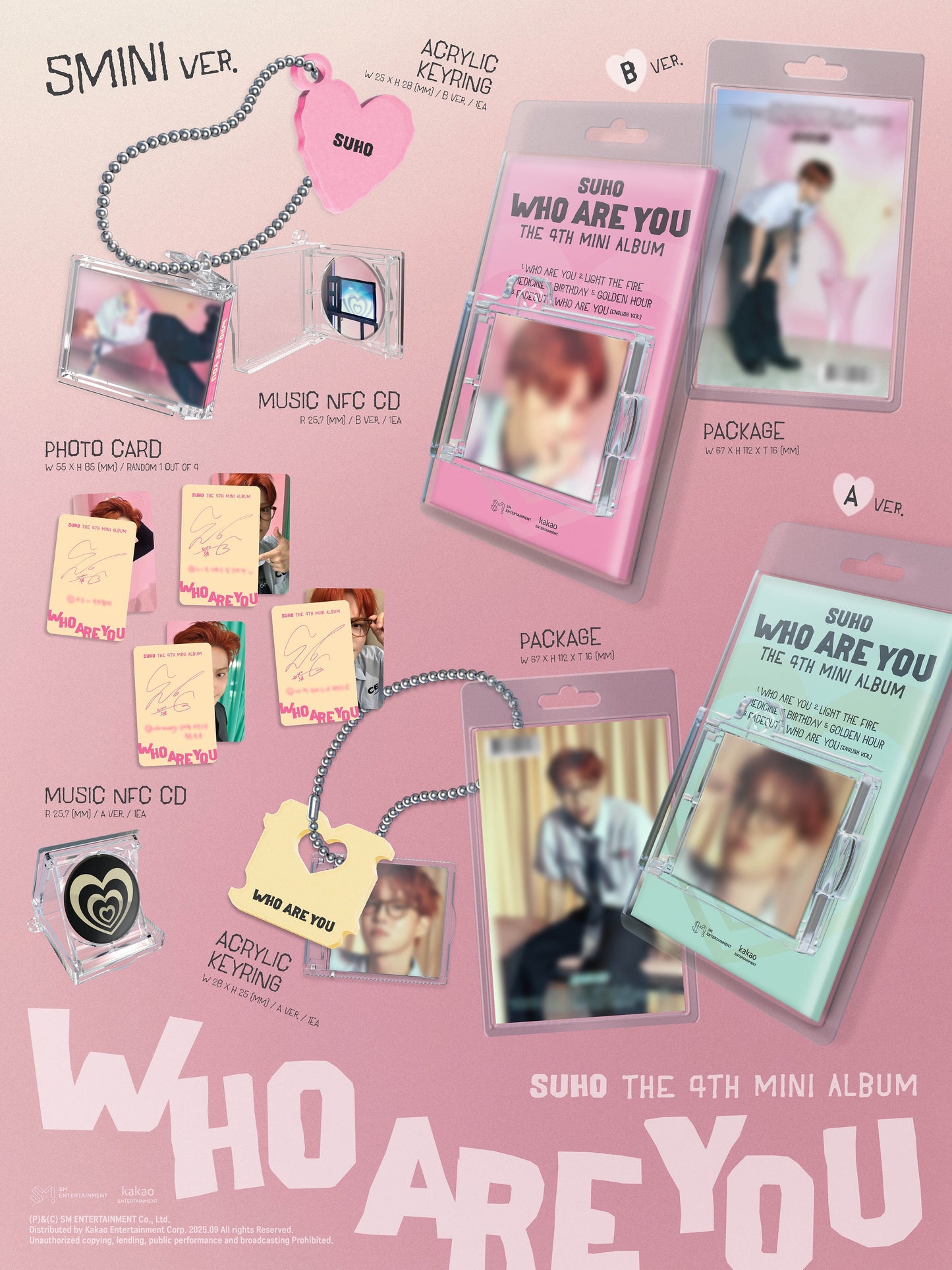 SUHO - 4th mini album [Who Are You] (SMini Ver.) (Smart Album) (2 TYPES Random)