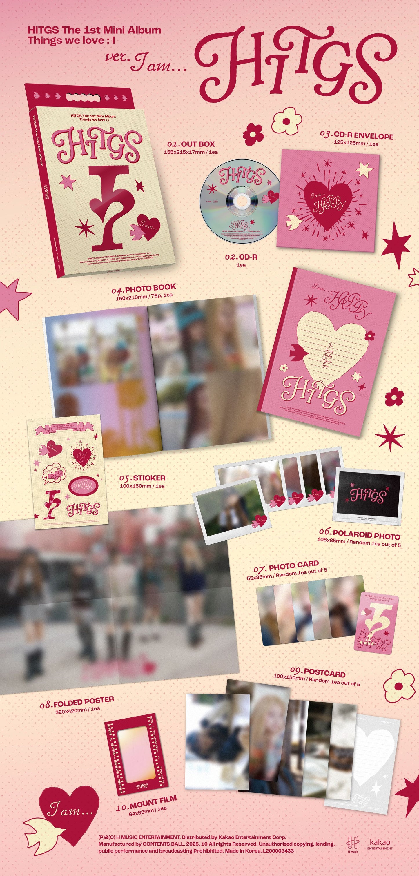 HITGS - 1st Mini Album [Things we love : I] (2 TYPES Random)