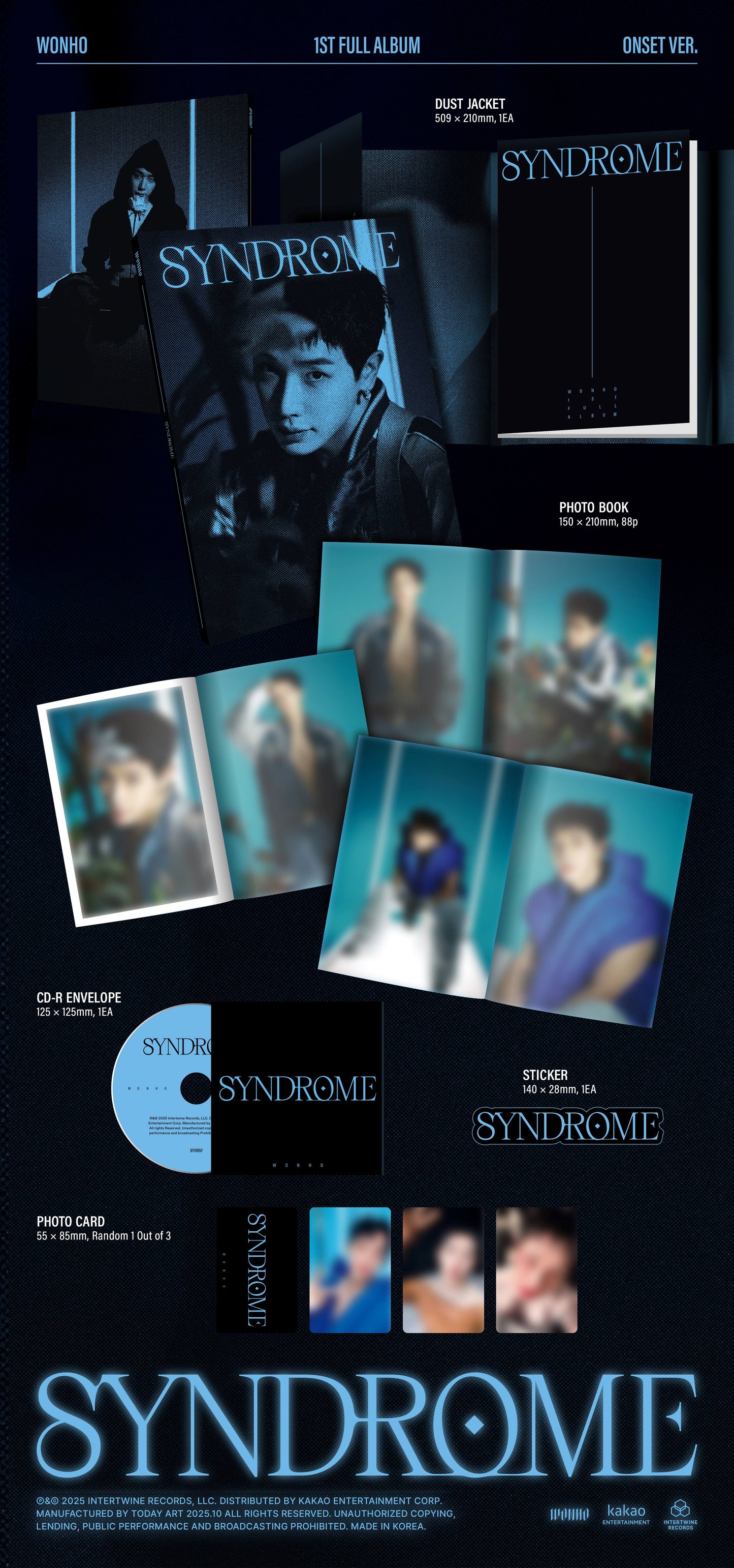 WONHO - 1ST FULL ALBUM [SYNDROME] (3 TYPES Random)