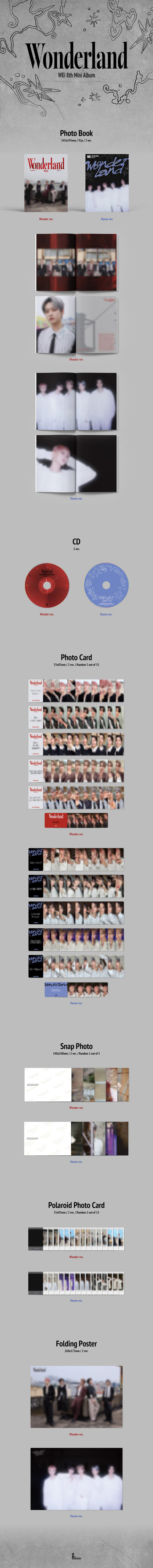 WEi - 8th mini album [Wonderland] (2 TYPES Random)