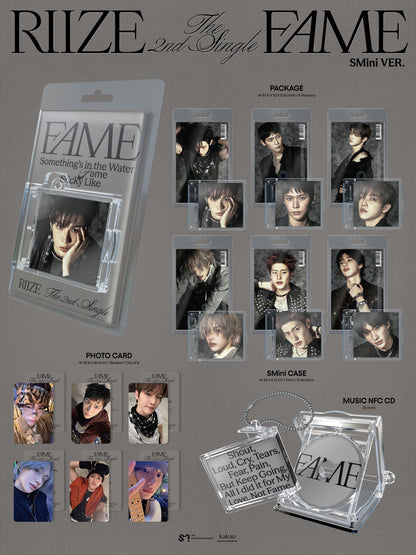 RIIZE - 2nd Single Album [Fame] (SMini Ver.) (Smart Album) (6 TYPES Random)