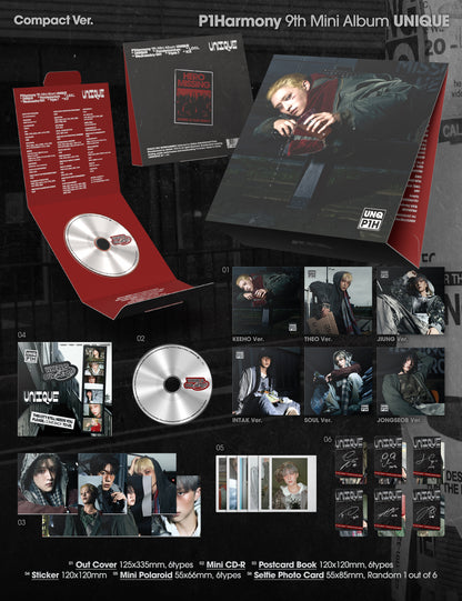 P1Harmony - 9th mini album [UNIQUE] (Compact Ver.) (6 TYPES Random)