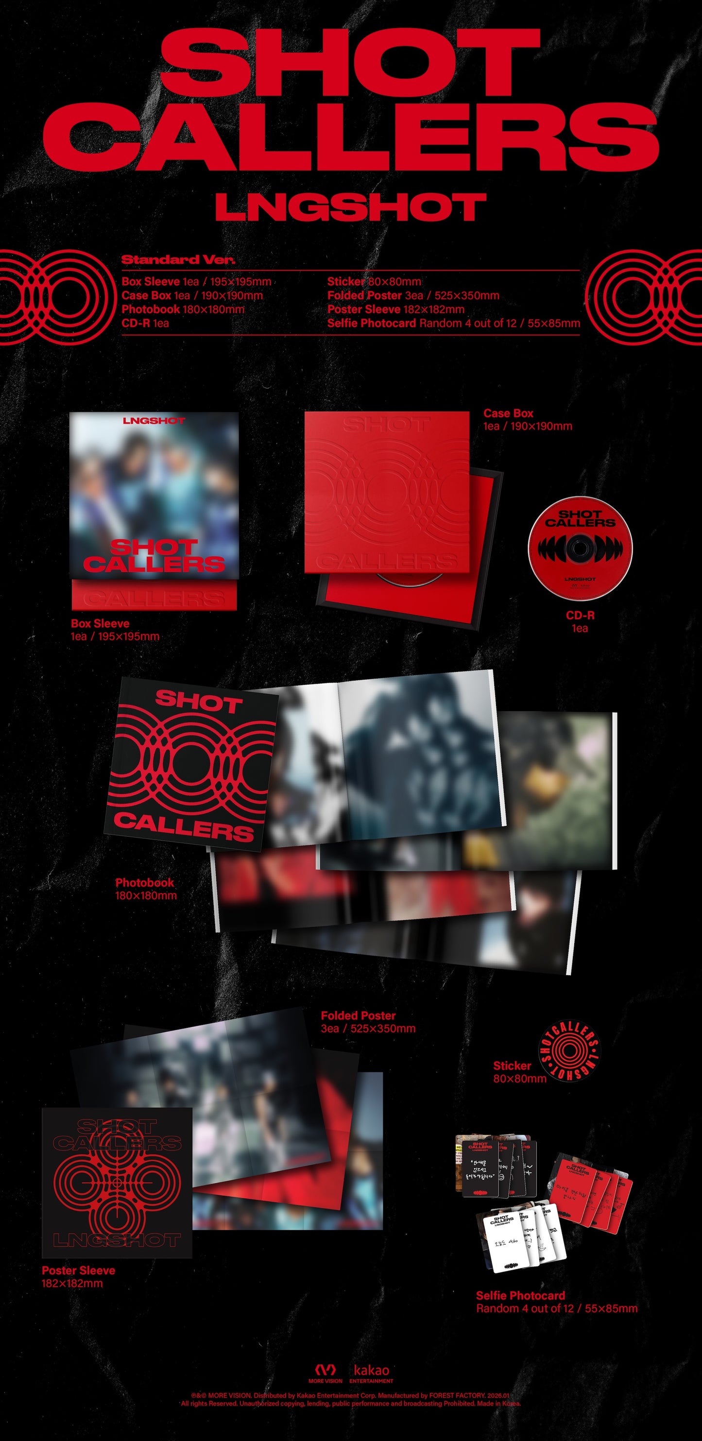 LNGSHOT - 1st EP Album [SHOT CALLERS] (Standard Ver.)