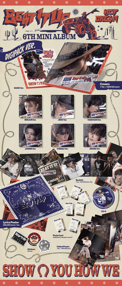 NCT DREAM - 6th mini album [Beat It Up] (Digipack Ver.) (7 TYPES Random)