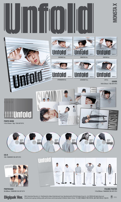 MONSTA X - US Full Album [Unfold] (DIGIPACK VER.) (6 TYPES Random)