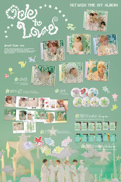 NCT WISH - 1st Full Album [Ode to Love] (Jewel Case Ver.) (7 TYPES Random)