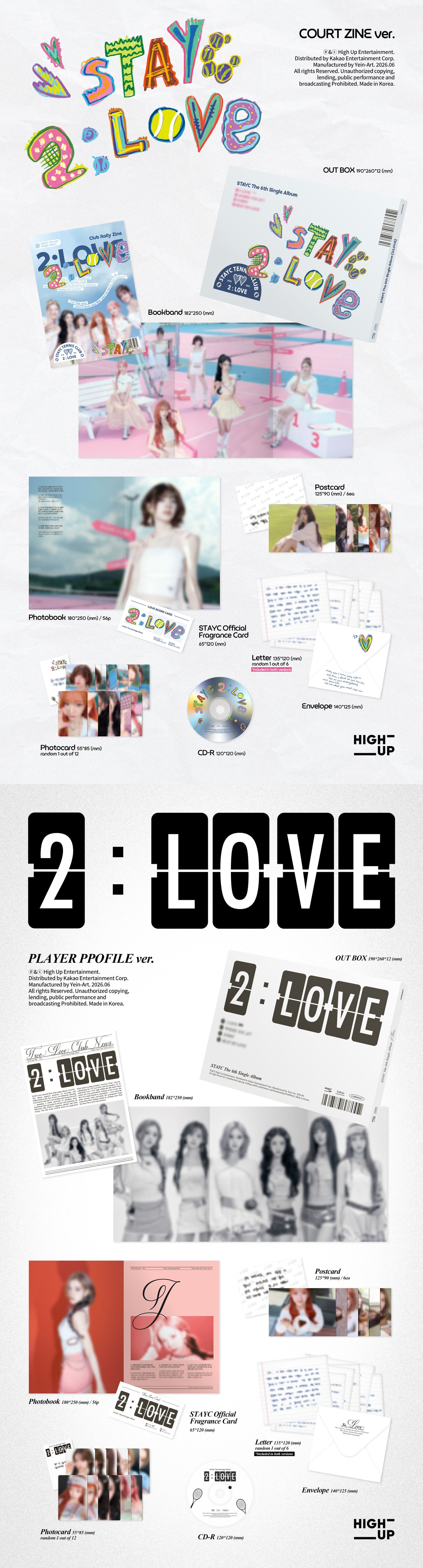 STAYC - 6th Single Album [2:LOVE] (COURT ZINE ver. / PLAYER PROFILE ver.) (2 types random)