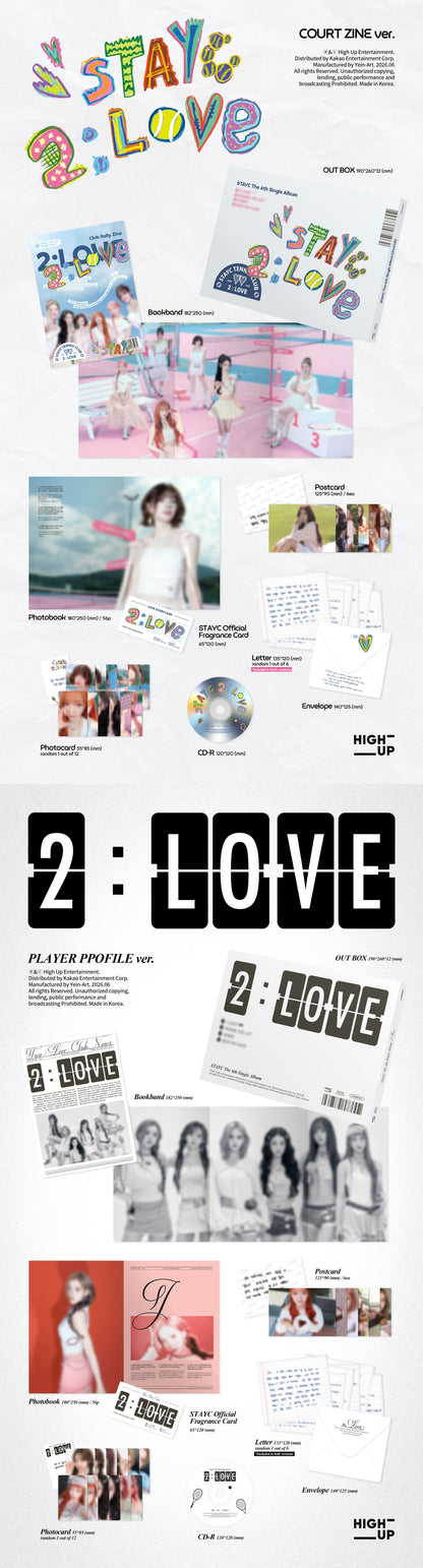STAYC - 6th Single Album [2:LOVE] (COURT ZINE ver. / PLAYER PROFILE ver.) (2 types random)