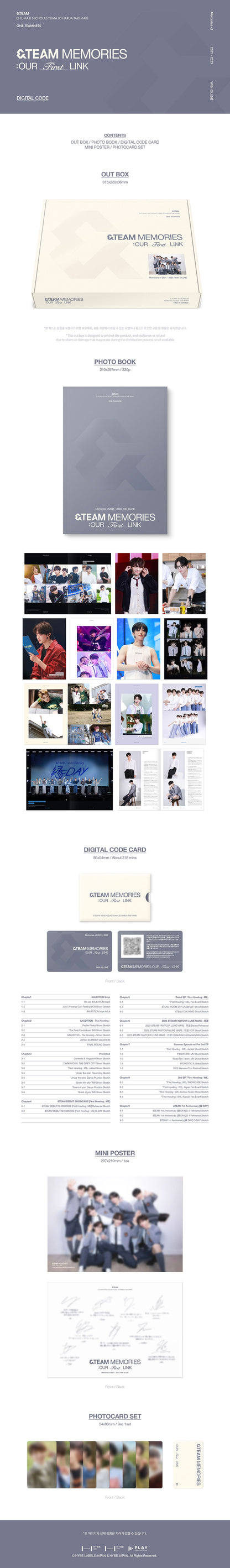 &TEAM - Photobook [&TEAM MEMORIES : OUR FIRST LINK]